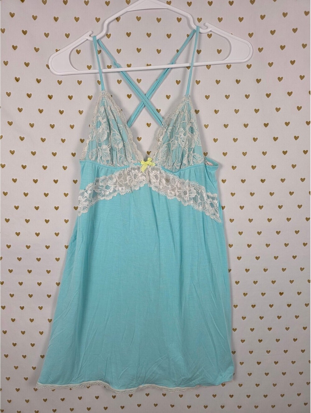 Victorias Secret Super soft Blue Stretchy Sleep Dress Nightie Lingerie MEDIUM